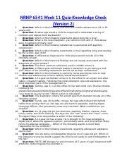 nurs 6541|6541 Week 11 Knowledge Check .